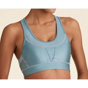 Alala Racerback Surf Sports Bra Yoga Gym Activewear Athleisure Blue Womens Large